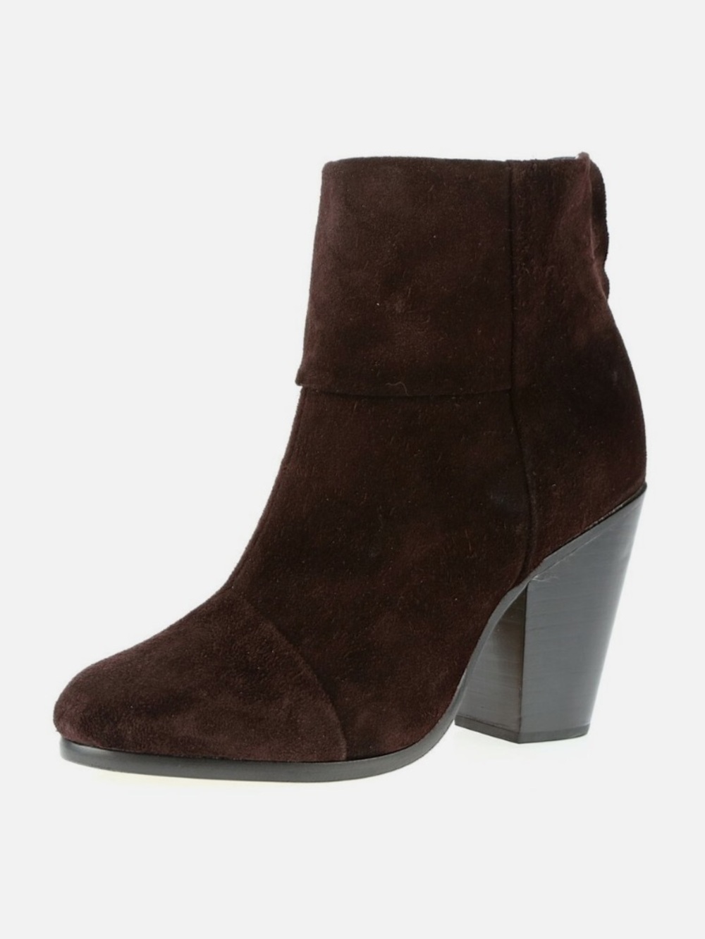 Rag & Bone Classic Newbury Ankle Booties in‎ waxed brown  suede Size 7